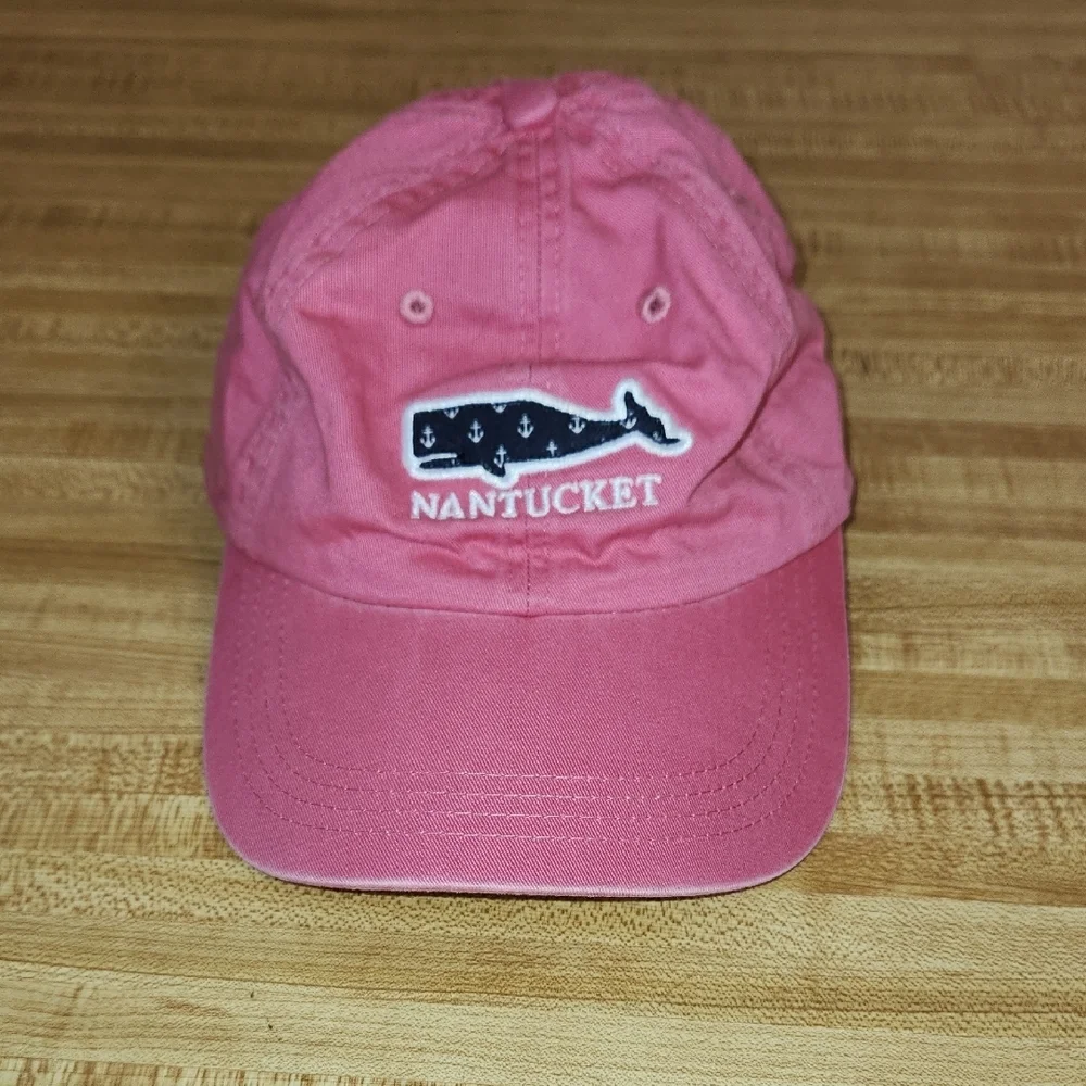 Nantucket Pink Women’s Cap with a Whale design